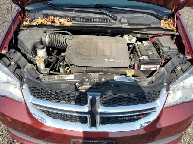 2C4RDGCG1HR827438 - 2017 DODGE CARAVAN SXT MAROON photo 12