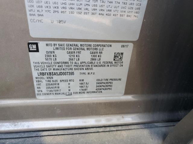 LRBFXBSA5JD007395 - 2018 BUICK ENVISION PREFERRED 棕色 照片 13