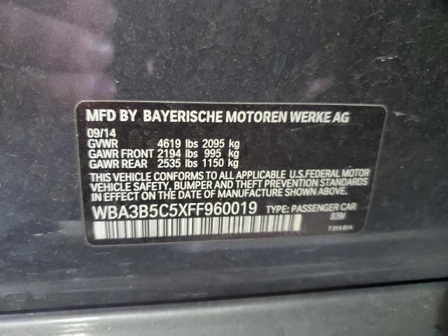 WBA3B5C5XFF960019 - 2015 BMW 4 SERIES XI SULEV CHARCOAL photo 12