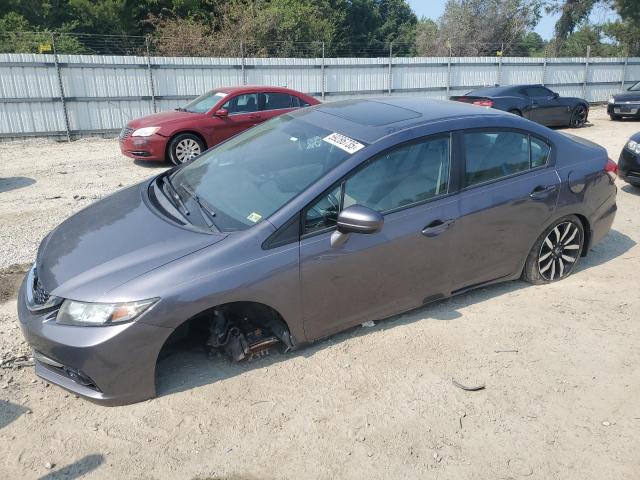 19XFB2F95FE212818 - 2015 HONDA CIVIC EXL GRAY photo 1