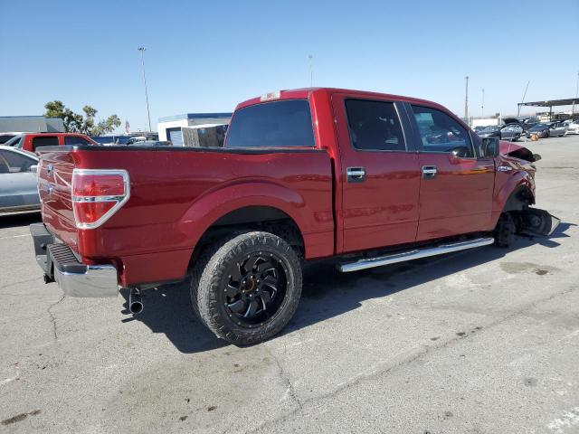 1FTEW1CM6DKD79136 - 2013 FORD F150 SUPERCREW RED photo 3