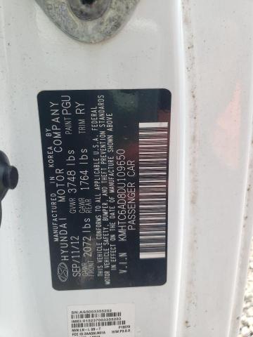 KMHTC6AD8DU109650 - 2013 HYUNDAI VELOSTER 白色 照片 12