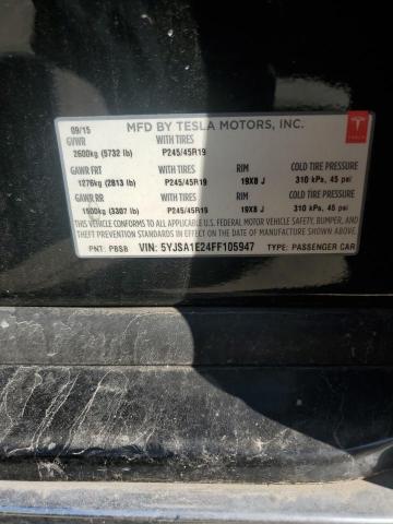 5YJSA1E24FF105947 - 2015 TESLA MODEL S 黑色 照片 13