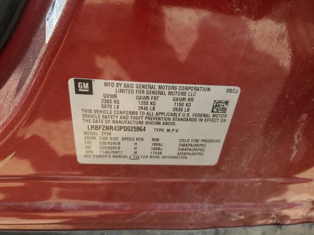 LRBFZNR43PD025964 - 2023 BUICK ENVISION ESSENCE Կարմիր լուսանկար 13