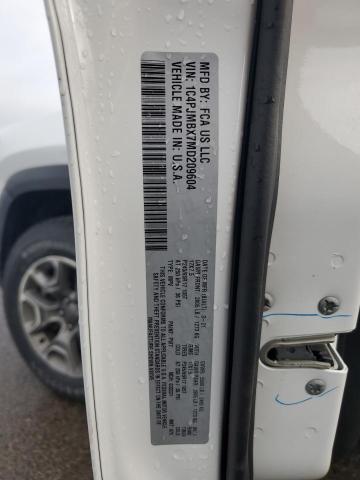 1C4PJMBX7MD209604 - 2021 JEEP CHEROKEE TRAILHAWK WHITE photo 13