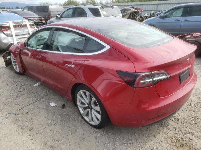 5YJ3E1EA6JF003591 - 2018 TESLA MODEL 3 RED photo 2