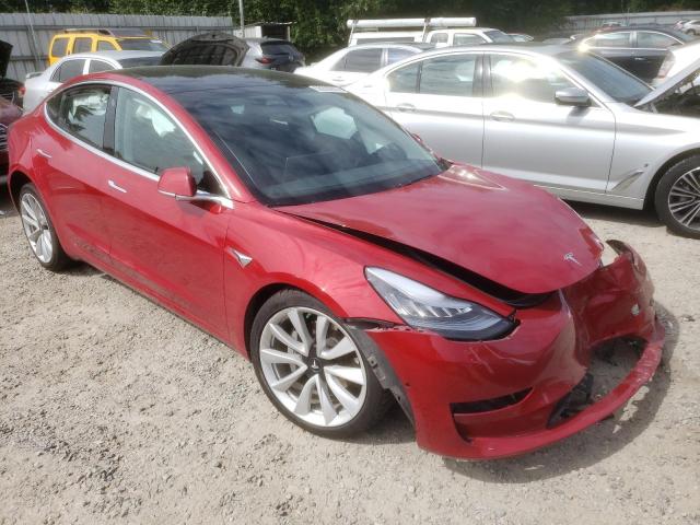 5YJ3E1EA6JF003591 - 2018 TESLA MODEL 3 RED photo 4