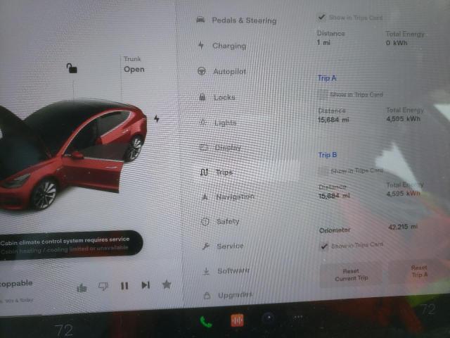 5YJ3E1EA6JF003591 - 2018 TESLA MODEL 3 RED photo 9