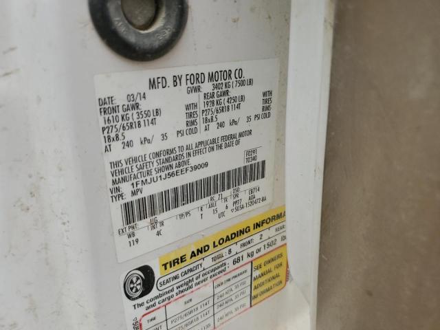 1FMJU1J56EEF39009 - 2014 FORD EXPEDITION XLT Ақ фото 13