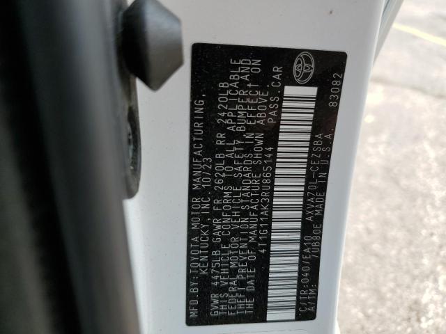 4T1G11AK3RU865144 - 2024 TOYOTA CAMRY SE NIGHT SHADE WHITE photo 12