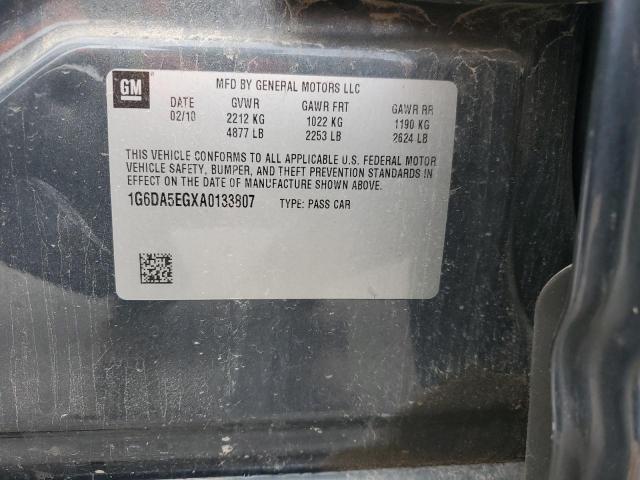 1G6DA5EGXA0133807 - 2010 CADILLAC CTS CHARCOAL photo 12