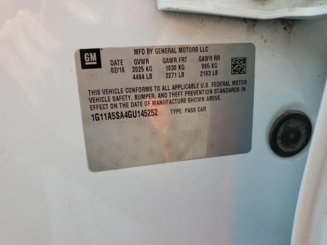 1G11A5SA4GU145252 - 2016 CHEVROLET MALIBU LIM LS 白色 照片 13