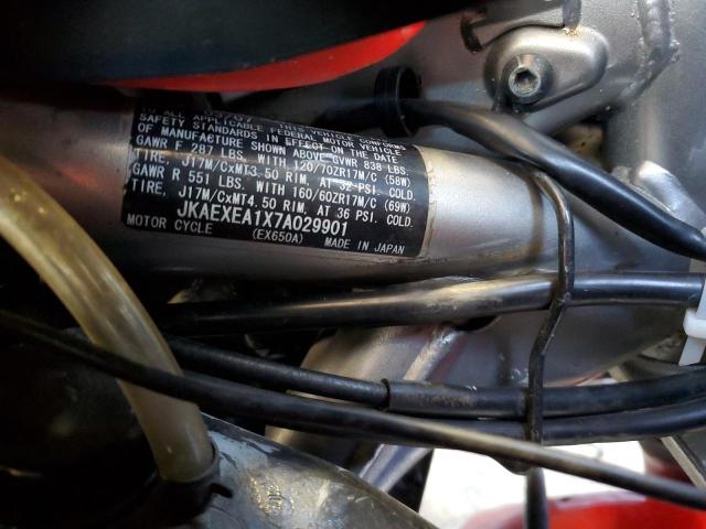 JKAEXEA1X7A029901 - 2007 KAWASAKI EX650 A Qırmızı foto 10