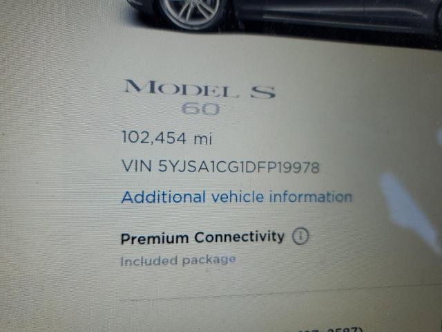 5YJSA1CG1DFP19978 - 2013 TESLA MODEL S Մոխրագույն լուսանկար 9