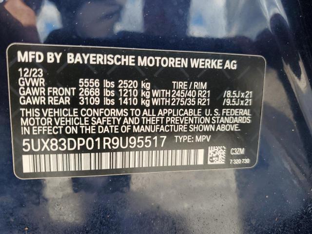 5UX83DP01R9U95517 - 2024 BMW X3 M40I BLUE photo 13