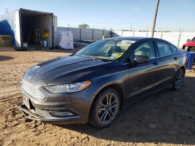 3FA6P0LU6HR285759 - 2017 FORD FUSION SE HYBRID CHARCOAL photo 2