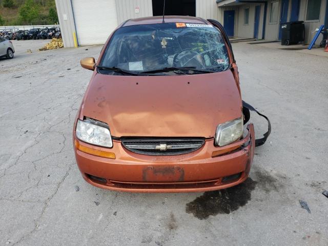 KL1TD66638B088467 - 2008 CHEVROLET AVEO BASE ORANGE photo 5