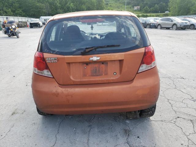 KL1TD66638B088467 - 2008 CHEVROLET AVEO BASE ORANGE photo 6