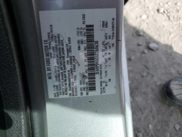 3FAHP0HA0AR260630 - 2010 FORD FUSION SE SILVER photo 12