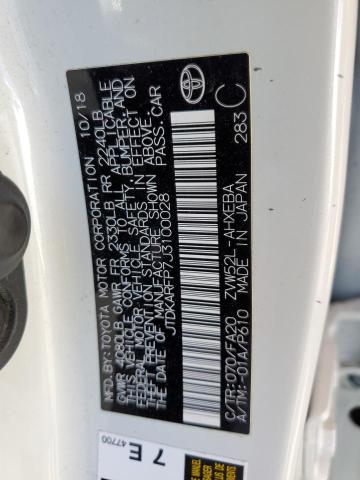 JTDKARFP7J3100028 - 2018 TOYOTA PRIUS PRIM 白色 照片 12