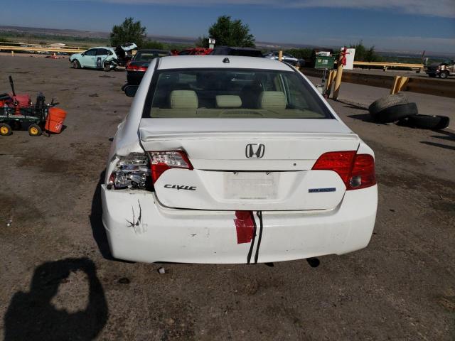 JHMFA362X7S008248 - 2007 HONDA CIVIC HYBRID WHITE photo 6