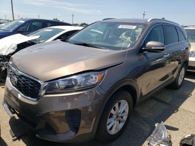 5XYPG4A31KG433155 - 2019 KIA SORENTO L BROWN photo 1