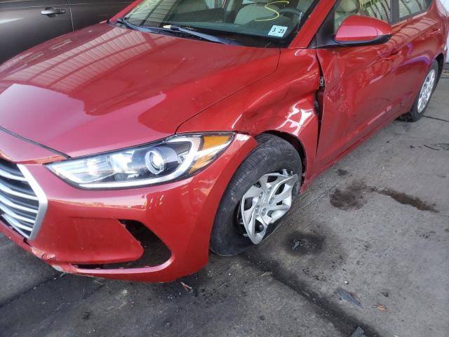 5NPD74LF6JH286056 - 2018 HYUNDAI ELANTRA SE RED photo 9