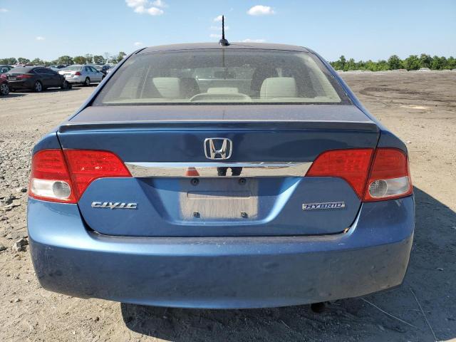 JHMFA3F23AS005263 - 2010 HONDA CIVIC HYBRID BLUE photo 6