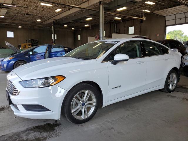 3FA6P0LU4JR226182 - 2018 FORD FUSION SE HYBRID WHITE photo 1