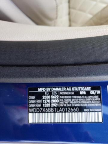 WDD7X6BB1LA012660 - 2020 MERCEDES-BENZ AMG GT 53 BLUE photo 12