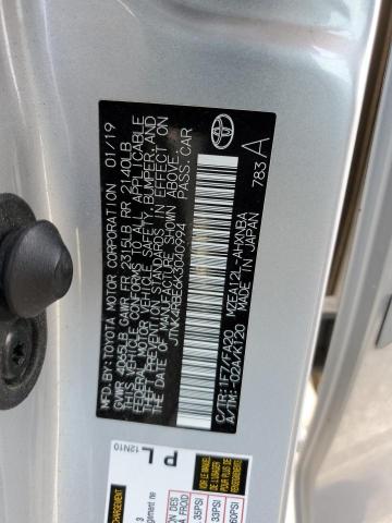 JTNK4RBE6K3040994 - 2019 TOYOTA COROLLA SE Gümüş foto 12