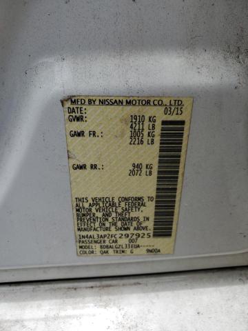 1N4AL3AP2FC297925 - 2015 NISSAN ALTIMA 2.5 WHITE photo 12