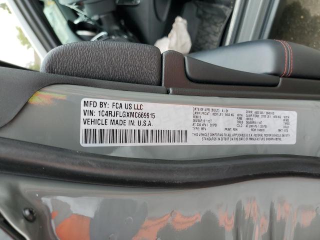 1C4RJFLGXMC669915 - 2021 JEEP GRAND CHER TRAILHAWK 灰色 照片 12