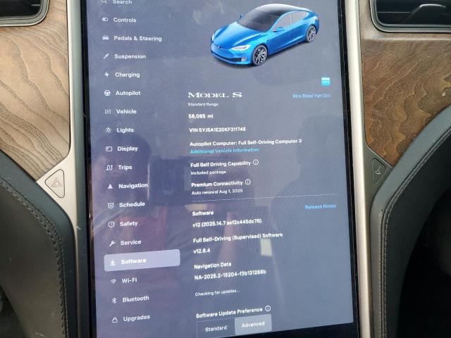 5YJSA1E20KF311745 - 2019 TESLA MODEL S 蓝色 照片 9