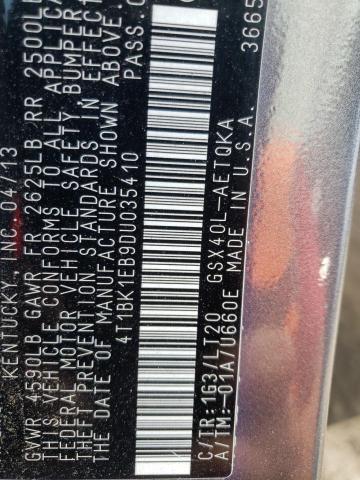 4T1BK1EB9DU035410 - 2013 TOYOTA AVALON BASE Boz foto 13