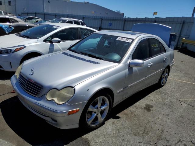 WDBRF40J74F515391 - 2004 MERCEDES-BENZ C 230K SPORT SEDAN SILVER photo 1