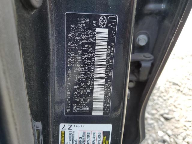 2T1KR32E86C594229 - 2006 TOYOTA COROLLA MA XR BLACK photo 12