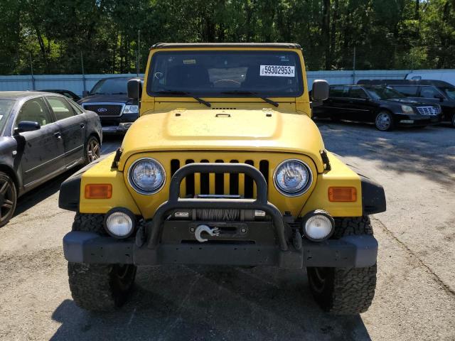 1J4FA69S14P740937 - 2004 JEEP WRANGLER / RUBICON YELLOW photo 5