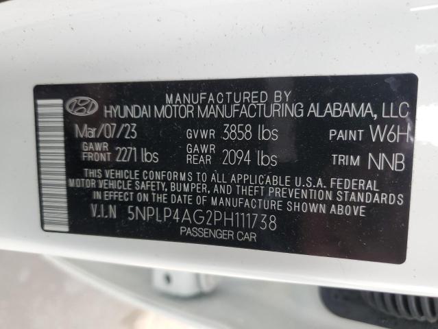 5NPLP4AG2PH111738 - 2023 HYUNDAI ELANTRA LIMITED WHITE photo 13