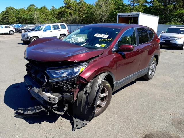 7FARW2H8XJE053954 - 2018 HONDA CR-V EXL BURGUNDY photo 2