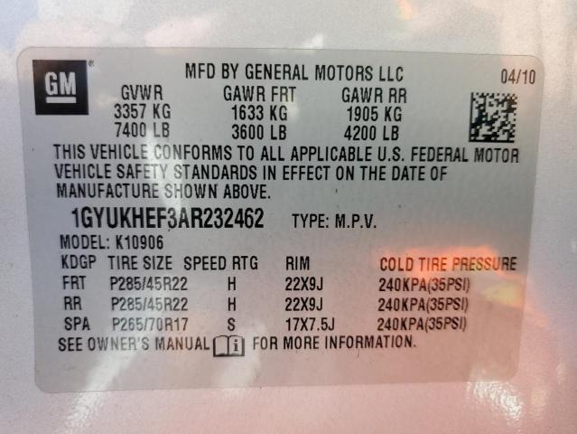 1GYUKHEF3AR232462 - 2010 CADILLAC ESCALADE ESV LUXURY SILVER photo 13