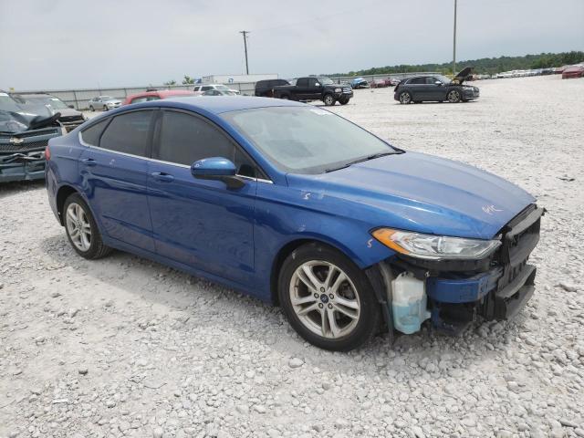 3FA6P0HD5JR266375 - 2018 FORD FUSION SE BLUE photo 4