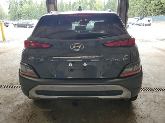 KM8K5CA33NU836157 - 2022 HYUNDAI KONA LIMITED BLUE photo 6