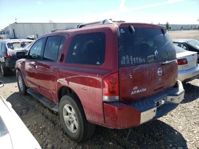 5N1AA08B25N722874 - 2005 NISSAN ARMADA SE RED photo 2