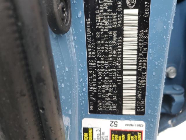 4T1T11AK5RU190105 - 2024 TOYOTA CAMRY SE NIGHT SHADE BLUE photo 12