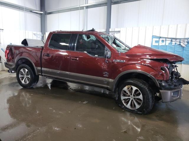 1FTEW1EG1GFA73417 - 2016 FORD F150 SUPERCREW RED photo 4