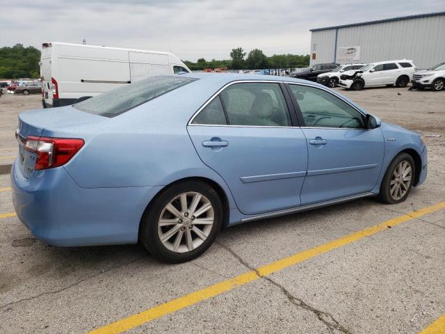 4T1BD1FK0DU066506 - 2013 TOYOTA CAMRY HYBRID BLUE photo 3