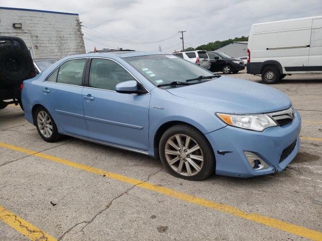 4T1BD1FK0DU066506 - 2013 TOYOTA CAMRY HYBRID BLUE photo 4