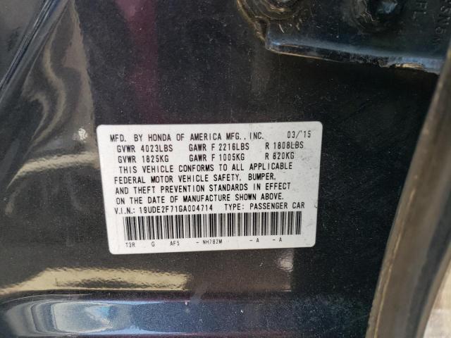 19UDE2F71GA004714 - 2016 ACURA ILX PREMIUM TECH ნაცრისფერი ფოტო 12