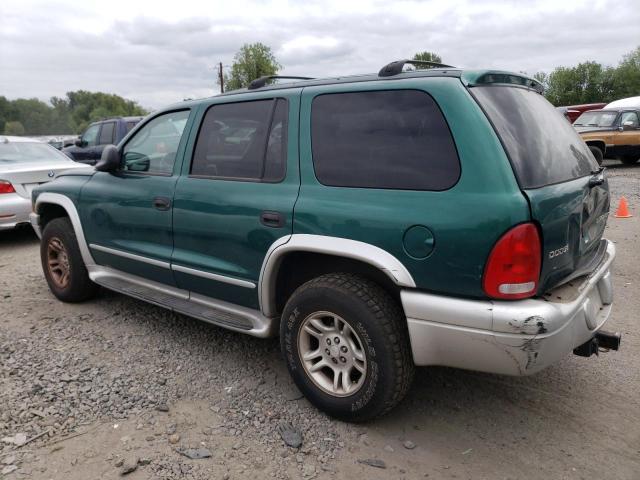 1D4HS58N03F519547 - 2003 DODGE DURANGO SLT PLUS GREEN photo 2